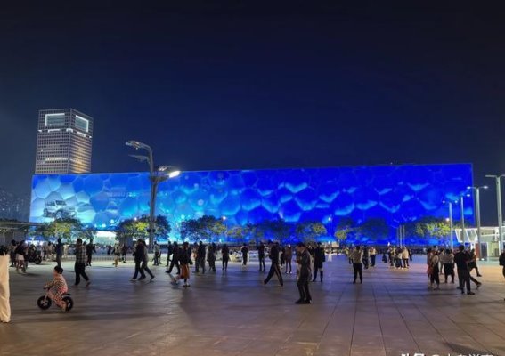 夜幕中的光影交响——鸟巢与水立方的梦幻之旅